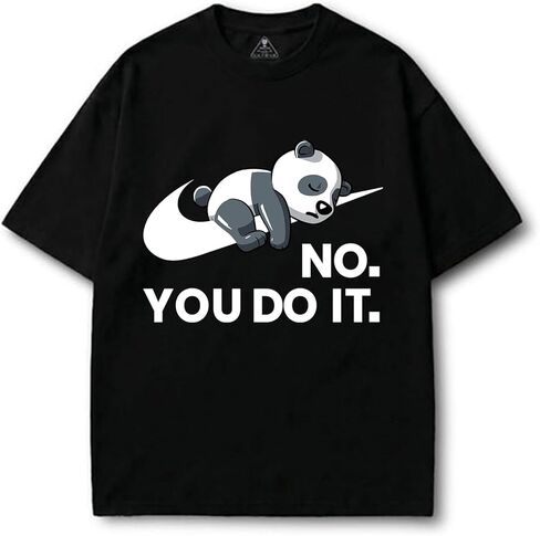 تي شيرت IRON PANDA للرجال - قمصان رياضية بأكمام قصيرة - تي شيرت رياضي للجري - NO You DO IT غطاء مضخة قطن in Kuwait