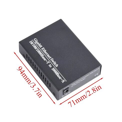 محول وسائط جيجابت 1 SFP إلى 2 جهاز إرسال واستقبال RJ45 10/100/1000 متر محول ألياف ضوئية (1 قطعة) in Saudi Arabia