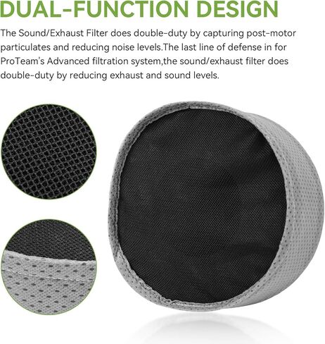 Backpack Vacuum Sound Muffler Filter 100597 For ProTeam Pro 10 Quart Backpack Vacuums - Compatible with Super CoachVac HEPA,Super CoachVac,CoachVac, MegaVac BP Vacuum Cleaner Filter,Reduces Noise in Saudi Arabia
