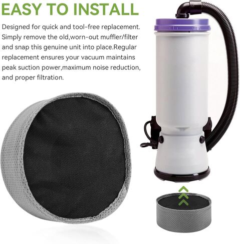 Backpack Vacuum Sound Muffler Filter 100597 For ProTeam Pro 10 Quart Backpack Vacuums - Compatible with Super CoachVac HEPA,Super CoachVac,CoachVac, MegaVac BP Vacuum Cleaner Filter,Reduces Noise in Saudi Arabia