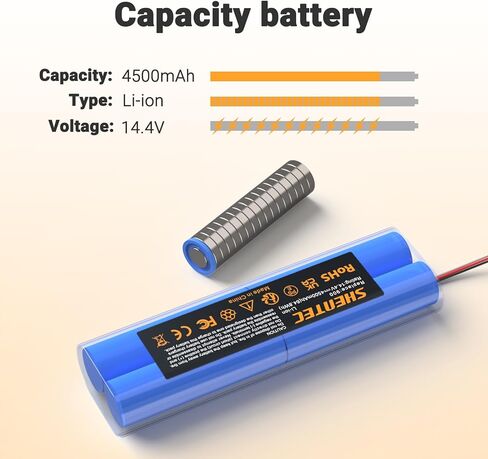 Shentec 4500mAh Battery Replacement for Ecovacs Deebot N8, N8+, N8 Pro, N8 Pro+, Deebot N5, Deebot Ozmo 920, 930, 901, 905, 937, 900 Robot Vacuum Cleaner. in Saudi Arabia