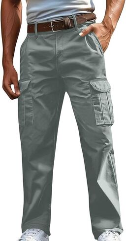 السراويل البضائع للرجال عارضة خفيفة الوزن تمتد الركض Sweatpants المشي لمسافات طويلة في الهواء الطلق السفر السراويل التكتيكية جيوب متعددة in Saudi Arabia