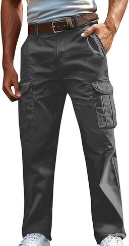 السراويل البضائع للرجال عارضة خفيفة الوزن تمتد الركض Sweatpants المشي لمسافات طويلة في الهواء الطلق السفر السراويل التكتيكية جيوب متعددة in Kuwait