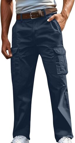 السراويل البضائع للرجال عارضة خفيفة الوزن تمتد الركض Sweatpants المشي لمسافات طويلة في الهواء الطلق السفر السراويل التكتيكية جيوب متعددة in Kuwait