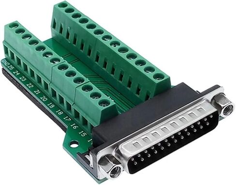 DB25 D-SUB 25Pin Terminal Signal PCB Adapter Board RS232 Male Female Connectors 1Pcs(Male Screw) in Saudi Arabia