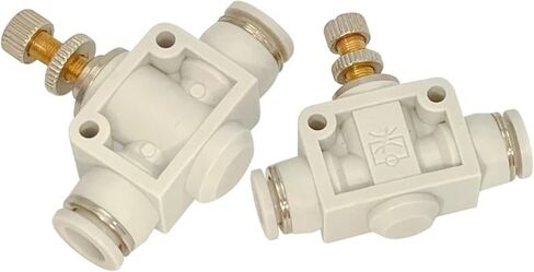 100PCS Pneumatic Pipe Throttle Valve Trachea White Fittings Restrictor LSA-06/08/10 White Pressure Regulating Valve(LSA8 (100PCS)) in Saudi Arabia