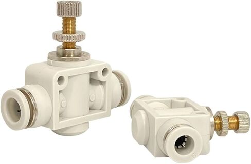 100PCS Pneumatic Pipe Throttle Valve Trachea White Fittings Restrictor LSA-06/08/10 White Pressure Regulating Valve(LSA8 (100PCS)) in Saudi Arabia
