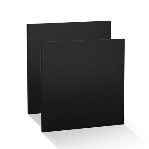 2pcs Hdpe Plastic Sheet 1/2" Thick12'' X 12'',Hdpe Board,High Density Polyethylene Sheets for DIY Projects for Machining Home (2, Black, 12"×12"×1/2") in Saudi Arabia