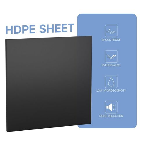 2pcs Hdpe Plastic Sheet 1/2" Thick12'' X 12'',Hdpe Board,High Density Polyethylene Sheets for DIY Projects for Machining Home (2, Black, 12"×12"×1/2") in Saudi Arabia