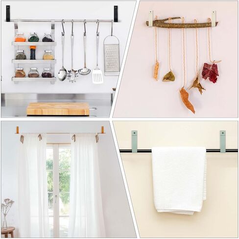 8 Pack PU Leather Wall Hooks & Straps with Decorative Pearl Screw Caps, Boho Leather Curtain Rod Holder for Wall, Hanging Loops for Towels & Oars, Modern Farmhouse DIY Cabinet Pulls, Mixed Colors in Saudi Arabia