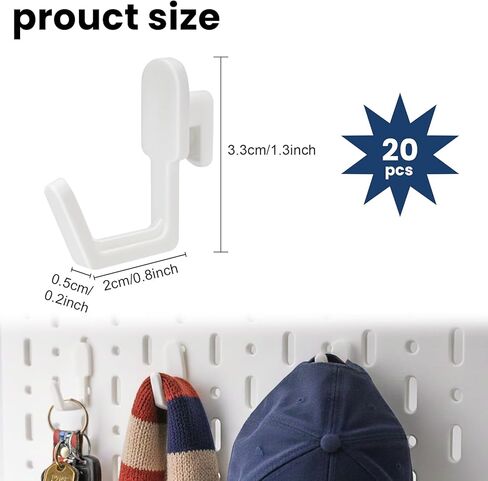 بالإضافة إلى 20 قطعة من خطافات Pegboard، وخطافات لوحة Pegboard للتعليق، وملحقات منظم لوحة Pegboard المتوافقة مع IKEA Skadis Pegboard، وشماعات عالمية للمطبخ والمكتب in Kuwait