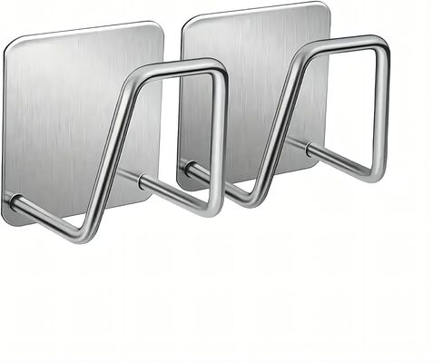Generic 2 Pcs Heavy Duty Silver Metal Wall Mount Sink Hook for Kitchen & Bathroom Organization in Saudi Arabia
