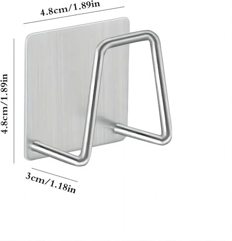 Generic 2 Pcs Heavy Duty Silver Metal Wall Mount Sink Hook for Kitchen & Bathroom Organization in Saudi Arabia