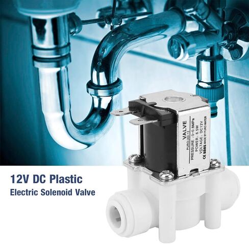 1 Pcs PURO-XD-12 3/8 inch Water Purifier Valve, Copper Plastic Electric Solenoid Valve, DC 12V Normally Closed Quick Connect Solenoid Water Valve in Saudi Arabia