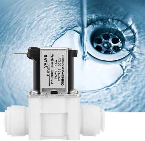 1 Pcs PURO-XD-12 3/8 inch Water Purifier Valve, Copper Plastic Electric Solenoid Valve, DC 12V Normally Closed Quick Connect Solenoid Water Valve in Saudi Arabia