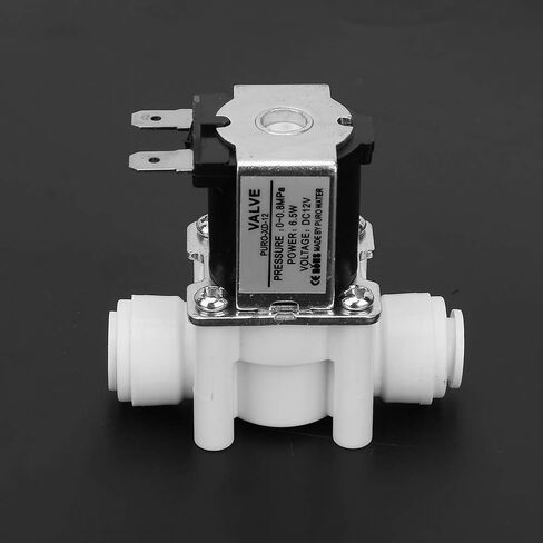 1 Pcs PURO-XD-12 3/8 inch Water Purifier Valve, Copper Plastic Electric Solenoid Valve, DC 12V Normally Closed Quick Connect Solenoid Water Valve in Saudi Arabia