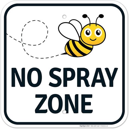 Sigo Signs No Spray Zone Sign, (SI-62251) 12x12 Inches, Rust Free .040 Aluminum, Fade Resistant, Made in USA by Sigo Signs in Kuwait