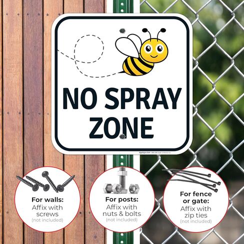 Sigo Signs No Spray Zone Sign, (SI-62251) 12x12 Inches, Rust Free .040 Aluminum, Fade Resistant, Made in USA by Sigo Signs in Kuwait