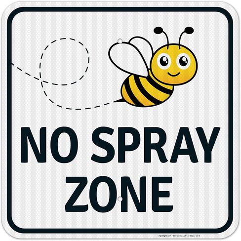 Sigo Signs No Spray Zone Sign, (SI-62251) 12x12 Inches, Rust Free .040 Aluminum, Fade Resistant, Made in USA by Sigo Signs in Kuwait