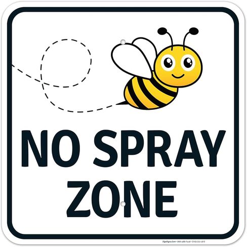 Sigo Signs No Spray Zone Sign, (SI-62251) 12x12 Inches, Rust Free .040 Aluminum, Fade Resistant, Made in USA by Sigo Signs in Kuwait