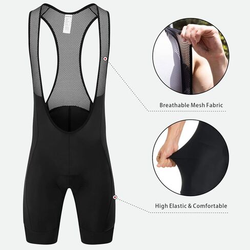 qualidyne Men's Cycling Bib Shorts 4D Padded Bike Bib Shorts Road Biking Bicycle Shorts in Saudi Arabia