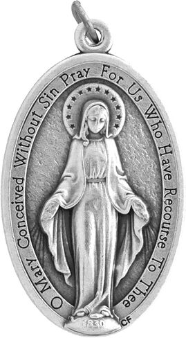 Miraculous Medals Bulk Pack - 50 Medals (X-Large - 1.75 inch) - Italian Silver-Plated Medals - Catholic Gifts for Evangelization in Saudi Arabia