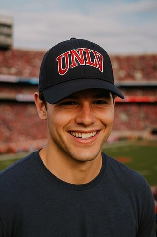 قبعة سوداء مرخصة رسميًا من جامعة نيفادا لاس فيجاس قابلة للتعديل UNLV Rebels مطرزة بشعار الفريق الكلاسيكي قبعة رياضية باللون الأحمر/الأبيض in Saudi Arabia