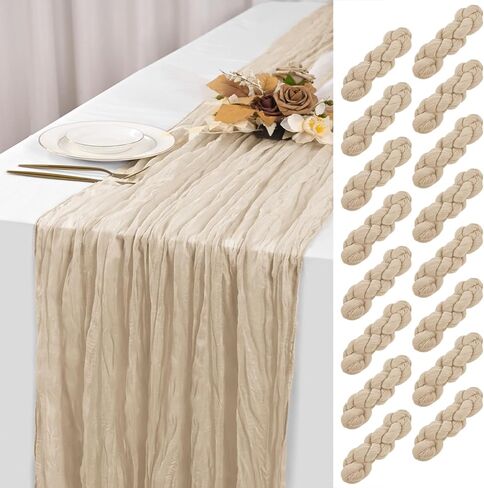 8 Pack Royal Blue Cheesecloth Table Runner 120 Inch 10FT Boho Rustic Sheer Gauze Cheese Cloth Table Runner for Wedding Baby Shower Birthday Party Table Decor in Kuwait