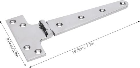 Drfeify T Hinge, 316 Stainless Steel Resistance Mirror Polished Hinge for Cabinet Doors Garden Gates Marine Boat Cabin, with 3 Sizes Large Medium Small (Large Size for Straight Handle) in Saudi Arabia