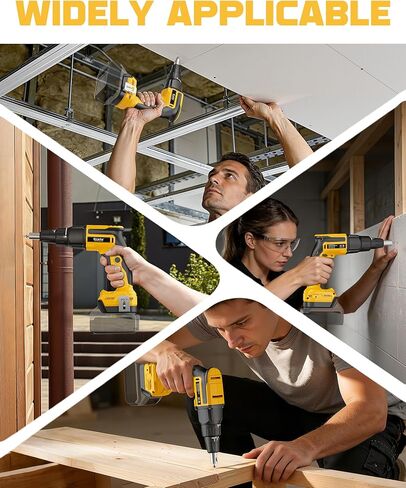 مسدس برغي الحوائط الجافة Ecarke متوافق مع بطارية DeWalt 20V، مفك براغي طاقة عالي السرعة 6000 دورة في الدقيقة، أداة مسدس براغي لاسلكية بدون فرش مع مشبك حزام، ضوء LED، قابل للتعديل للأمام والخلف، أداة فقط in Saudi Arabia