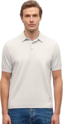 KVSS Men's Polo-Neck T-Shirts Short Sleeve Pima Cotton & Cashmere Polo Shirt for Men | Luxury from Inner Mongolia in Saudi Arabia