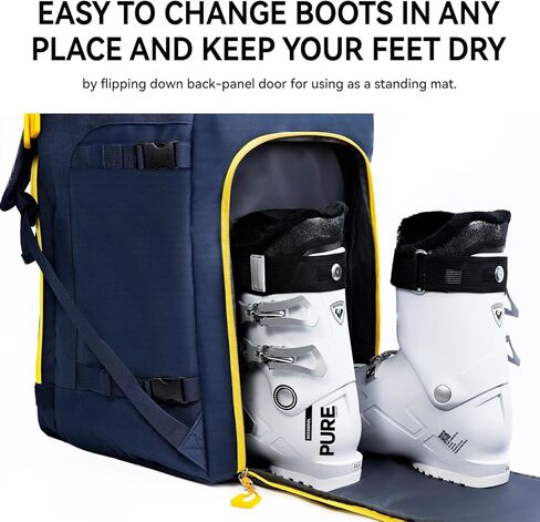 50L Ski Boot Bag, Snow Ski Boot Bag Backpack for Travel, Ski Bag for Ski Helmets, Goggles, Gloves, Skis, Snowboard & Accessories in Saudi Arabia