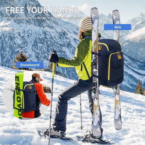 50L Ski Boot Bag, Snow Ski Boot Bag Backpack for Travel, Ski Bag for Ski Helmets, Goggles, Gloves, Skis, Snowboard & Accessories in Saudi Arabia