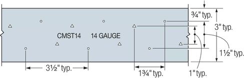 Simpson Strong-Tie CMST14 CMST 52-1/2 ft. 14-Gauge Galvanized Coiled Strap in Saudi Arabia