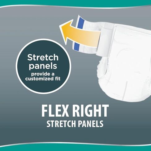 Assurance Unisex Stretch Briefs with Tabs L/XL Maximum Absorbency - (34 Count) Large Extra Large Adult Incontinence Diapers with Tab Closures in Saudi Arabia