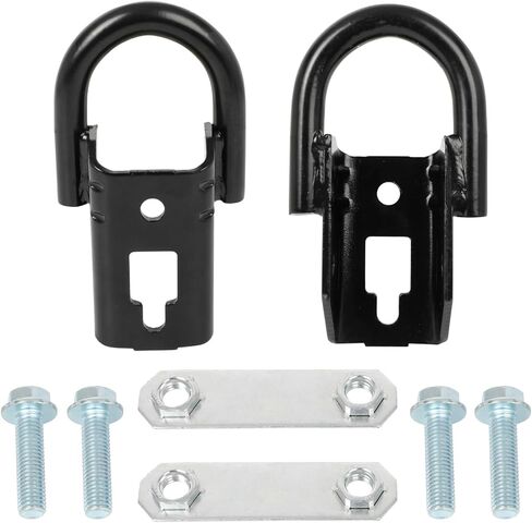 Front Tow Hooks Ring Lower Bumper Trailer Tow hooks Ring with Mounting Hardware Fit for Ford for F-150 trucks 2009-2024 4x4 models only(2PCS FL3Z-17N808-A RED) in Saudi Arabia