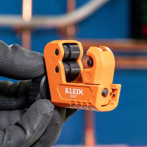 Klein Tools 50047 Mini Tubing Cutter, 1-1/8 Inch O.D. Cutting Capacity for Aluminum and Copper Tubing, Spare Blade Included in Saudi Arabia