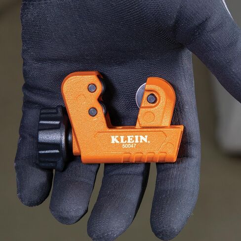 Klein Tools 50047 Mini Tubing Cutter, 1-1/8 Inch O.D. Cutting Capacity for Aluminum and Copper Tubing, Spare Blade Included in Saudi Arabia