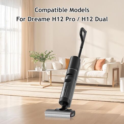 فرشاة دوارة + أجزاء بديلة للفلتر للمكنسة الكهربائية Dreame H12 Pro/ H12 Dual /G10 Pro الرطبة والجافة، مجموعة ملحقات 2 فرشاة رول + 3 مرشحات in Kuwait
