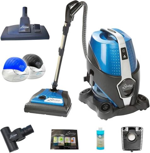 Sirena Bagless Vacuum Cleaner Premium Pack - Water Filtration Vacuum - Bonus 2 Twister Air Purifier, HEPA Filter and Turbo Brush - Wet Dry Vacuum - Hardwood Floor Sweeper and Pet Hair Cleaner in Saudi Arabia