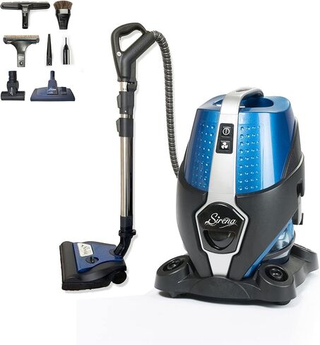 Sirena Bagless Vacuum Cleaner Premium Pack - Water Filtration Vacuum - Bonus 2 Twister Air Purifier, HEPA Filter and Turbo Brush - Wet Dry Vacuum - Hardwood Floor Sweeper and Pet Hair Cleaner in Saudi Arabia