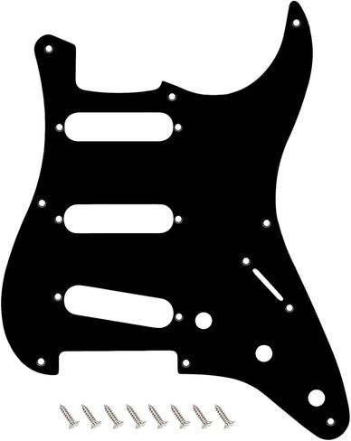 Banworks Vintage Original '54–'59 8-Hole Strat Pickguard 1.5mm/0.059inch Thickness Straight Edge 1 Ply ST SSS Scratch Plate for USA/Mexican Vintage Style Standard Stratocaster JT/HB-21 Vintage White in Saudi Arabia