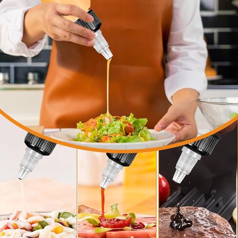 50 Pack 2 oz Plastic Squeeze Condiment Bottles with 2 Funnels, Sauce Squeeze Multipurpose Condiment Bottles with Lids for Barbecue Sauce Dressing Grilling Ketchup Crafts Syrup Oil, 59 ml in Saudi Arabia
