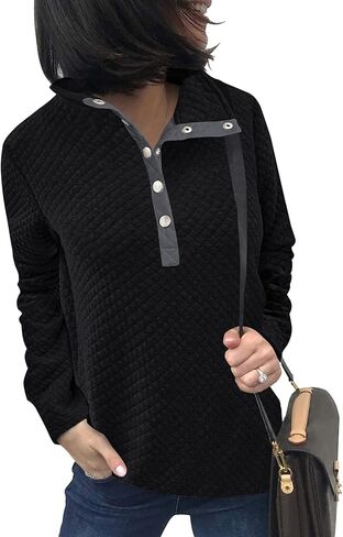 Women Fashion Quilted Pattern Lightweight Zipper Long Sleeve Plain Casual Sweatshirts Pullovers Shirts Tops Wear Fall Spring in Saudi Arabia
