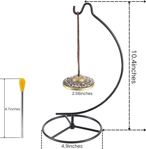 Tingsha Chime Bells 2.5" Table Healing Bell with Striker,Tibetan Finger Cymbals for Spiritual Healing Mindfulness Meditation Yoga Buddhist, Relaxation(2 Dragons Embossed) in Saudi Arabia