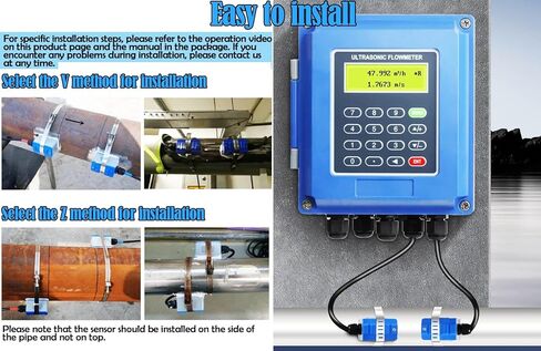Ultrasonic Flow Meter Flowmeter with SD Card Data Logger DN25~100mm TS-2 Small Size Clamp-on Transducer in Kuwait