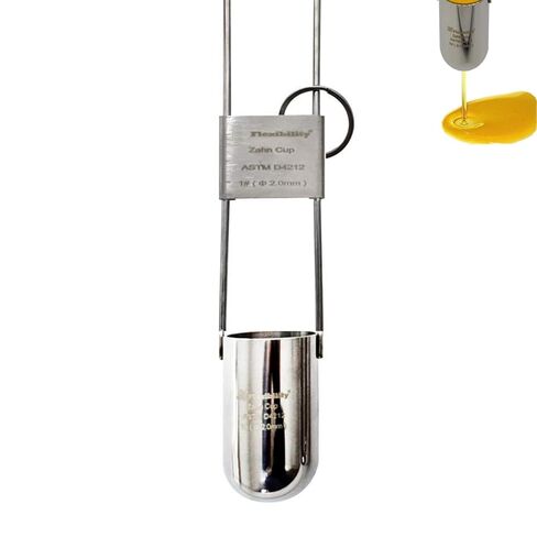 Zahn Cup Viscosity Cup Dip Type Immersion Viscosity Cup #1 to #5 Dip Type 44ml Stainless Steel Viscometer Flow Cup for Paint, Ink, Dye, Honey or Approximate Liquid (NO.5) in Saudi Arabia