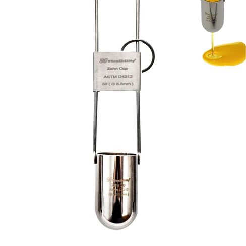 Zahn Cup Viscosity Cup Dip Type Immersion Viscosity Cup #1 to #5 Dip Type 44ml Stainless Steel Viscometer Flow Cup for Paint, Ink, Dye, Honey or Approximate Liquid (NO.5) in Saudi Arabia