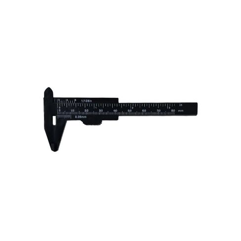 Simple Mini Plastic Caliper 7 Inch 180 mm Vernier Caliper Double Scale (Metric/Inch) Eyebrow Ruler Plastic Vernier Caliper Sliding Gauge Measuring Tool for Student Office (White, 2Pieces) in Saudi Arabia