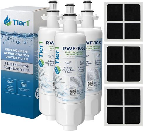 Tier1 ADQ36006101 Refrigerator Water & Air Filter Combo | Replacement for LG LT700P, ADQ36006102, Kenmore 46-9690, 469690, ADQ36006101-S, RFC1200A, WSL-3, FML-3, LT120F, Fridge Filter in Saudi Arabia
